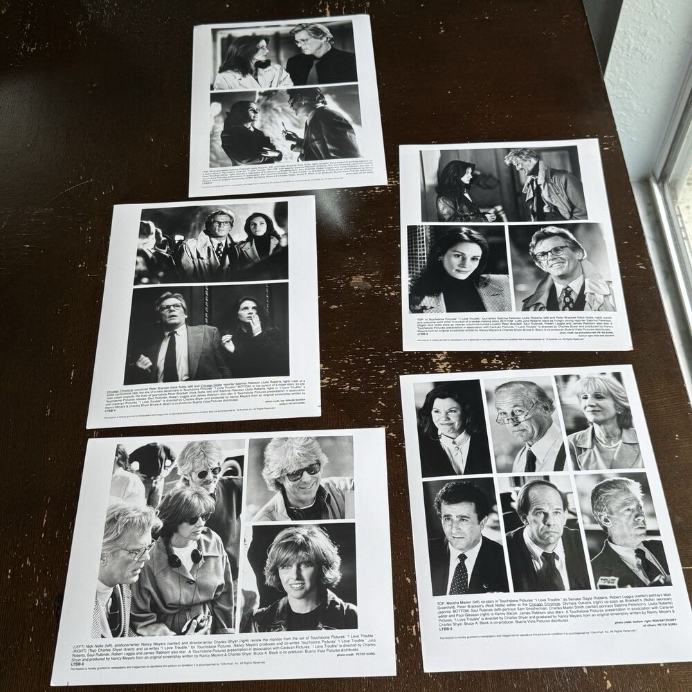 1994 Press Photos Lot I Love Trouble Nick Nolte Julia Roberts Nancy Meyers